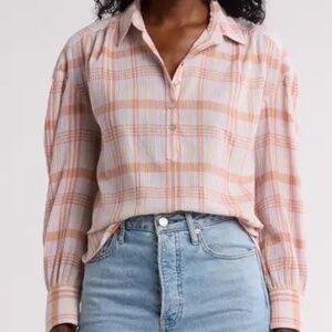 Faherty Olli Check Shirt Medium, Aroma Plaid, New with Tags